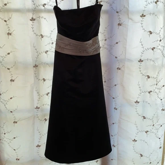 bill levkoff black dress BILL LEVKOFF 1128 – Gemini Bridal main image 1